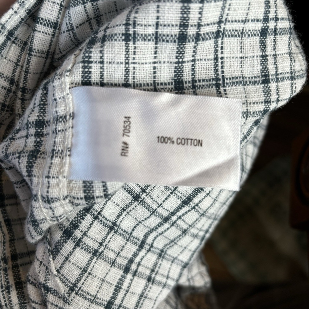 Orvis Long Sleeve Button Dress Shirt Mens Green Plaid 100% Cotton Large sz L - Picture 3 of 11